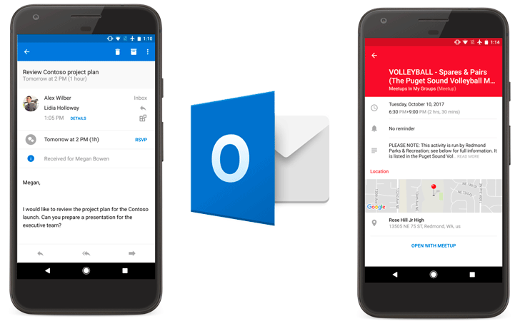 Outlook para Android atualizado com nova experiência de pesquisa, barra de navegação