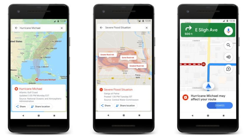 google maps agora permite que usuários vejam os caminhos de furacões e outras previsões de desastres