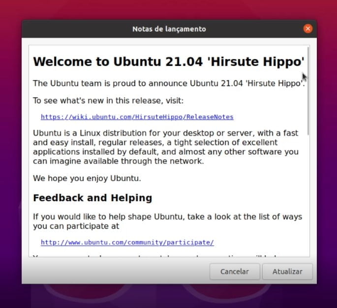 Como atualizar para o Ubuntu 21.04 a partir do 20.10